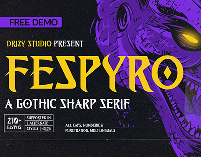Fespyro – Gothic Sharp Serif Font - FREE Font