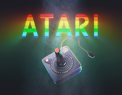 Atari Joystick Product Visualization