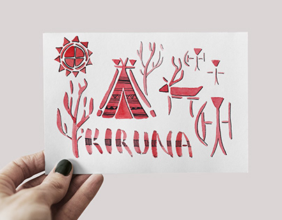 Kiruna Watercolor Postcard