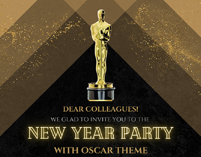 Invitations New Year Oscar party "Gulfstream"