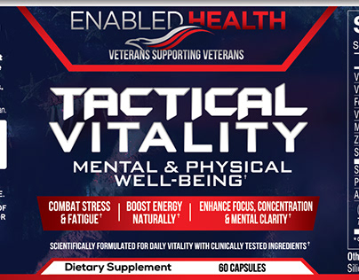 Tactical Vitality Supplement Label