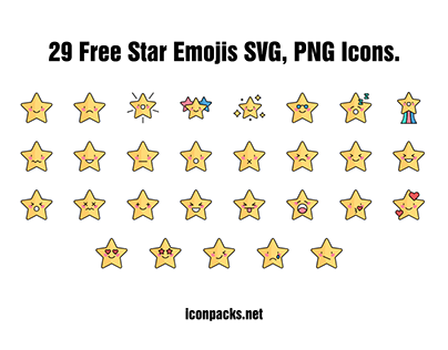 29 Free Star Emojis SVG, PNG icons