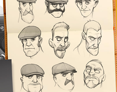 Faces sketches
