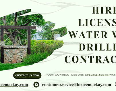 Hire Licensed Water Well Drilling Contractors