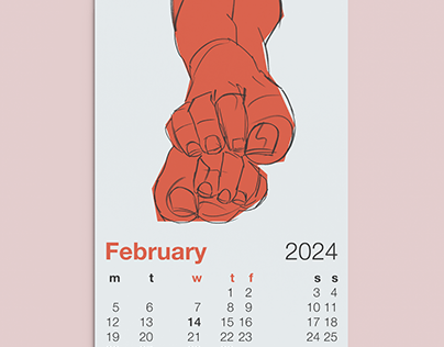 Calendar design - Feb 2024