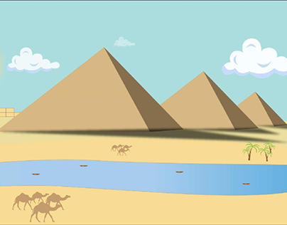 Great Pyramids of Giza Illustration...