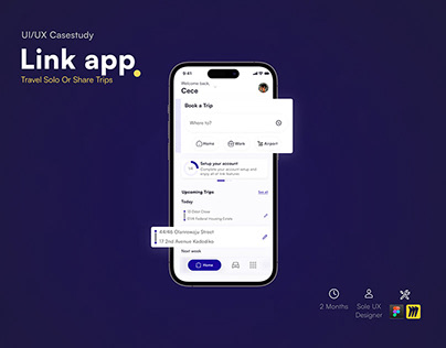 Project thumbnail - LINK - a ride sharing mobile app