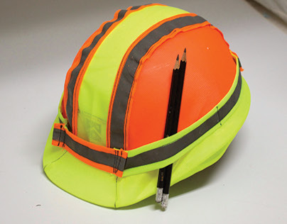 Recycled Vest Hard Hat Cover
