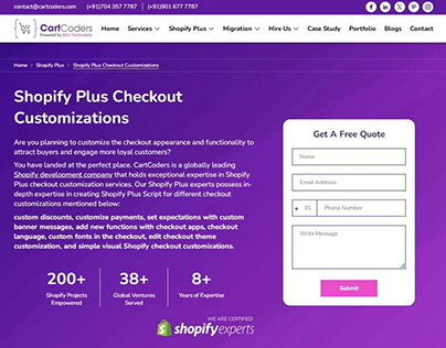 CartCoders: Shopify Plus Checkout Customization