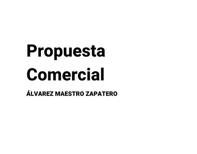 Álvarez Maestro Zapatero - Propuesta