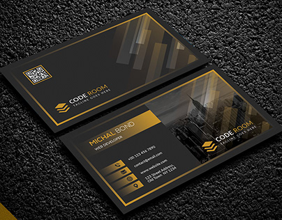 Black & Gold Business Card Template