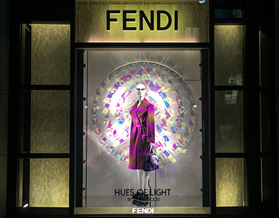 WINDOW INSTALLATION // HUES OF LIGHT FOR FENDI