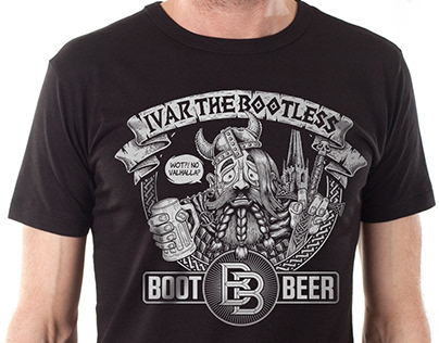 Viking T-Shirt Design for Boot Beer Brewery