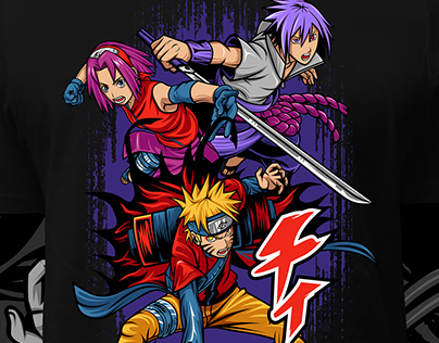 Naruto, Sakura, Sasuke T-Shirt Design