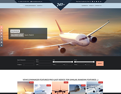 Jet Charter Flights - Joomla template