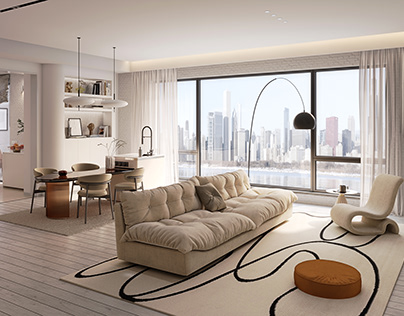 Living Room Design | 3D Visualization | 3D Render