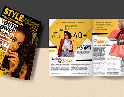 Magazine cover page and layout design