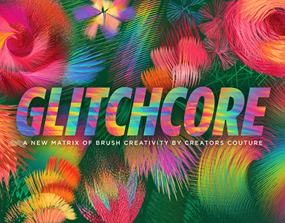 GLITCHCORE Multicolor Photoshop Brushes