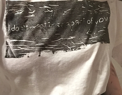 I don't want to be apart of you: shirt print