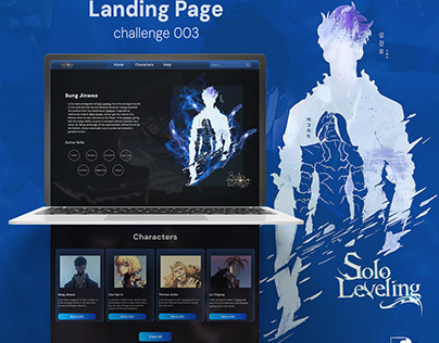 Solo Leveling Landing page (Daily UI #challenge 003)
