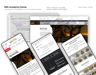 SBS Academy Game detail page desing & Publishing