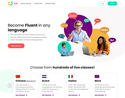 Learning language with Yip.com