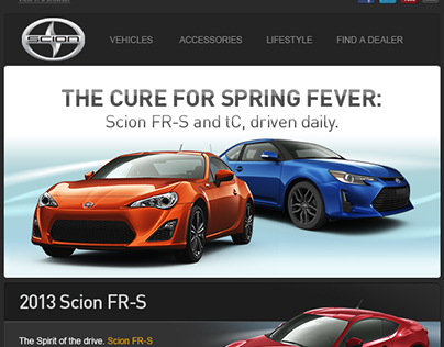 Scion FR-S and tC Spring Email design