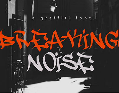 Project thumbnail - Breaking Noise - a Graffiti Font