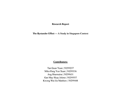 Research Paper: The Bystander Effect in Singapore