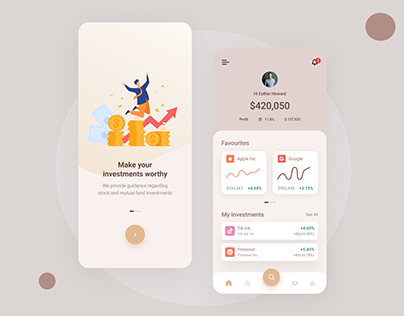 Investment app concept design