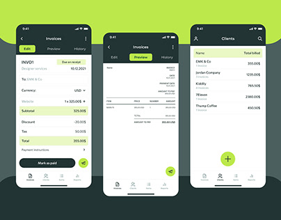 Mobile app | Invoices