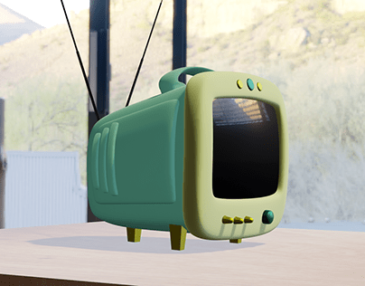 Modelagem 3D: Televisor antigo