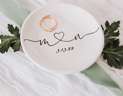 Personalized Trinket Dish Wedding