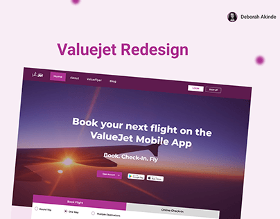 Valuejet Landing page Redesign