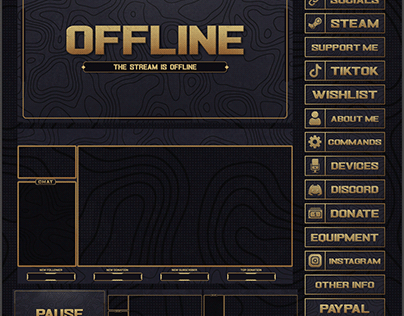 GREY GOLD STREAM OVERLAY PACKAGE (+FREE VERSION)