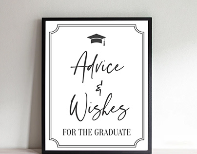Editable Advice And Whishes For The Graduate