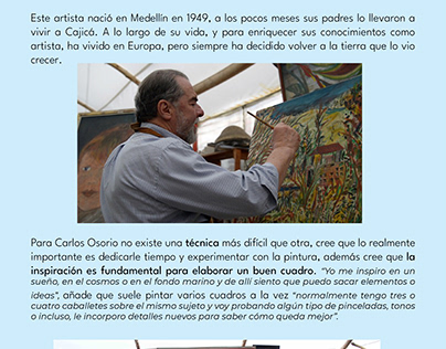 Carlos Osorio Isaza: medio siglo creando arte