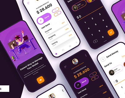 Digital Wallet Concept Mobile UI
