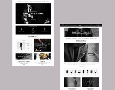 Web Design for Reiss Tailoring Micro Site