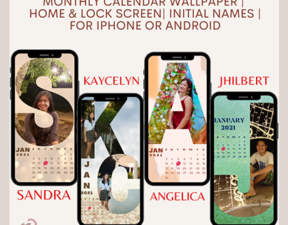 2021 PHONE PERSONALIZED MONTHLY CALENDAR
