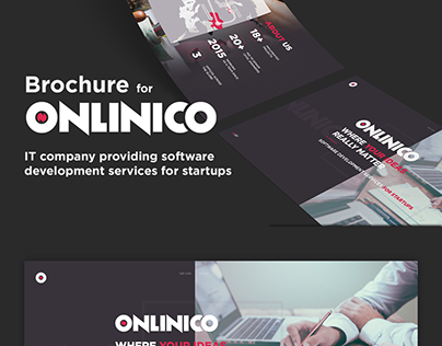 Brochure for Onlinico - IT company. Graph design