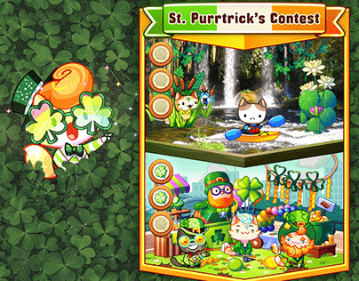 Cat Game : Room Contest for St. Patrick's Day