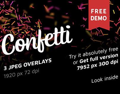 Free Confetti Photo Overlays