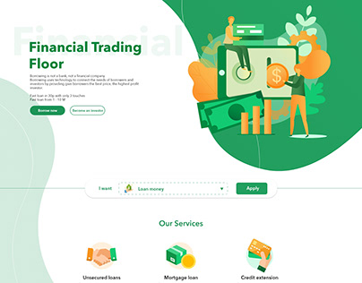 Financial Trading landing page