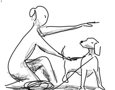 Dog training illustrations