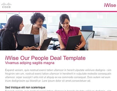 Cisco iWise email templates