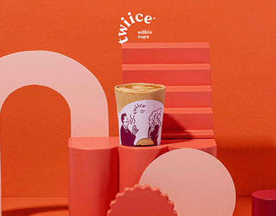 Twiice - Edible Cups Packaging Illustration