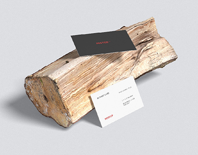 Free Business Card Mockup On The Wood
