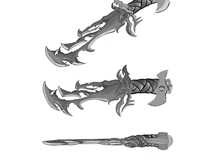 Concept Dagger - Rough (weapon design 2D)
