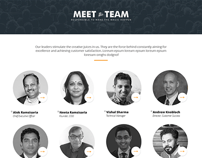 Website Meet The Team Page Design